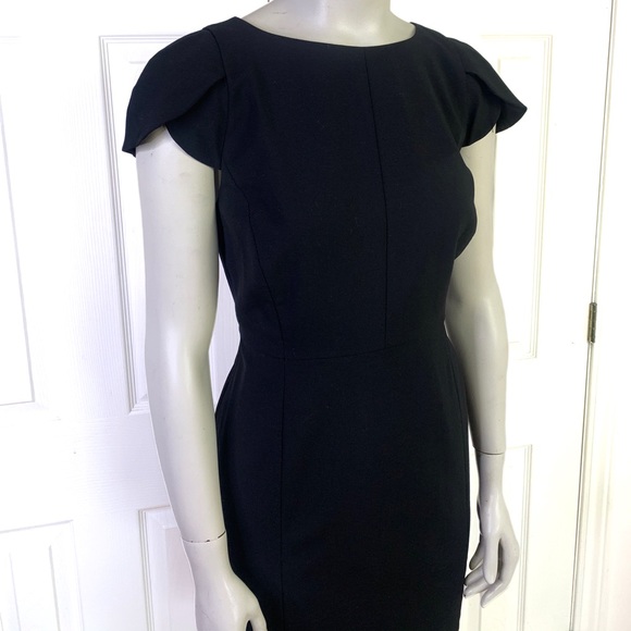 J. Crew black wool dress w split sleeves